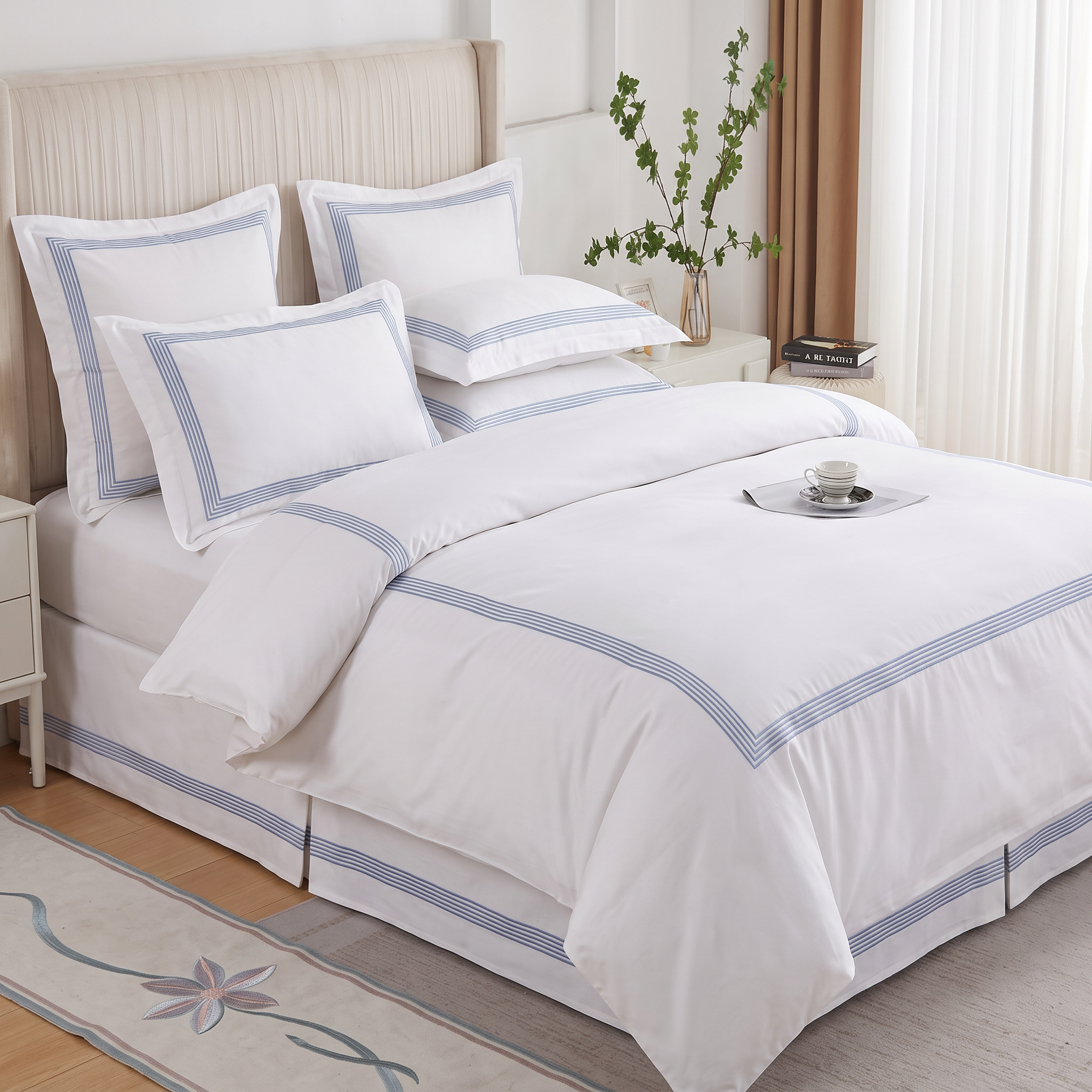 Premium Embroidered Duvet Set 6 Pcs