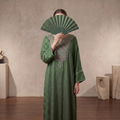 Silky Jacquard Kaftan Elegant Free-Size Luxury Abaya