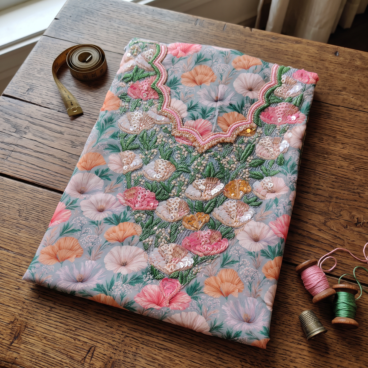 Mukhawar Luxe Printed Fabric | Premium Quality Fabric