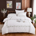 Premium Embroidered Quilt Duvet Set 6 Pcs , Super king size