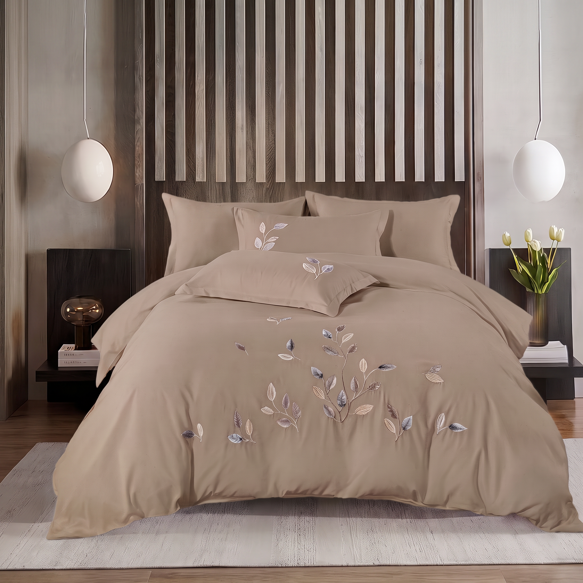 Premium Embroidered Quilt Duvet Set 6 Pcs