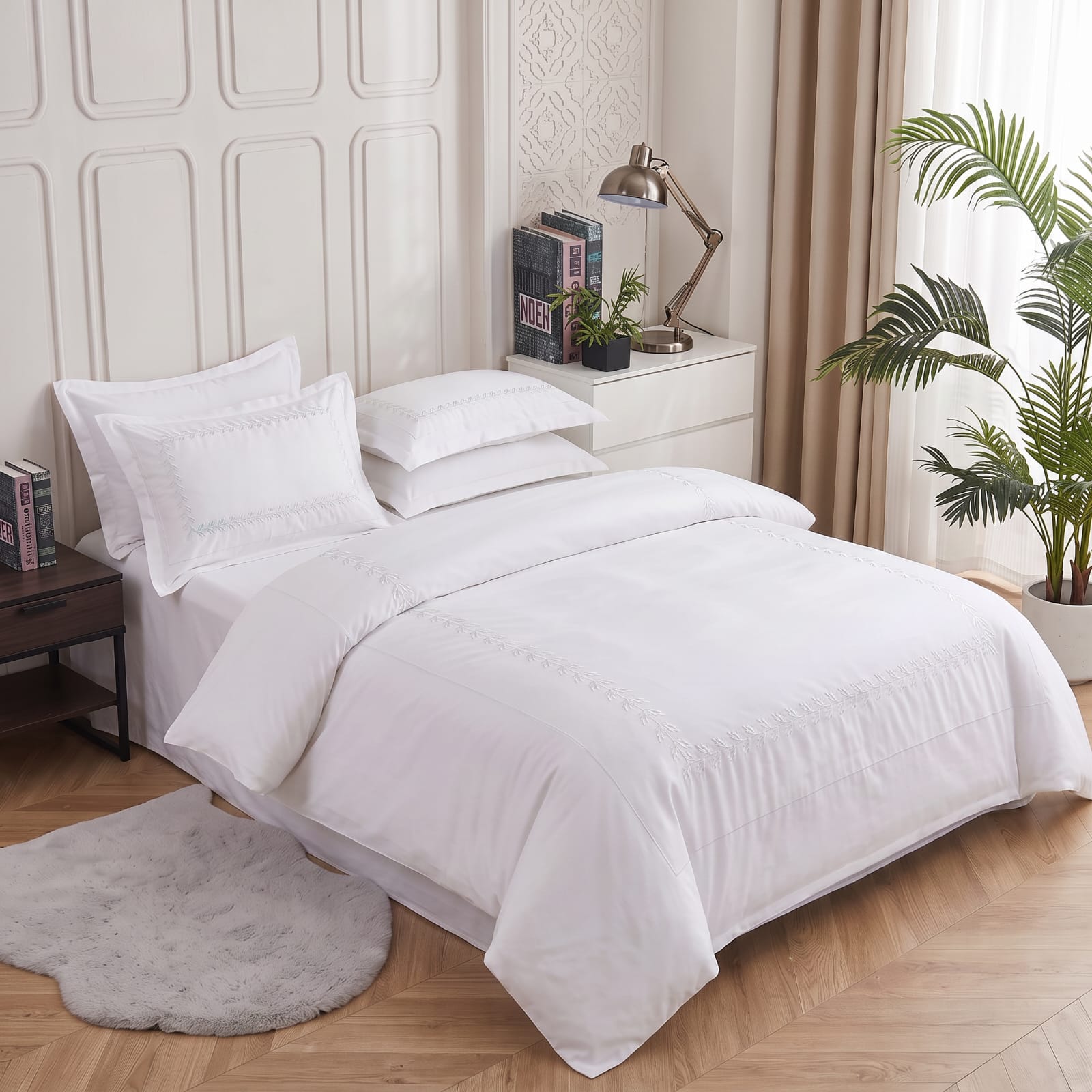 Premium Embroidered Duvet Set 6 Pcs