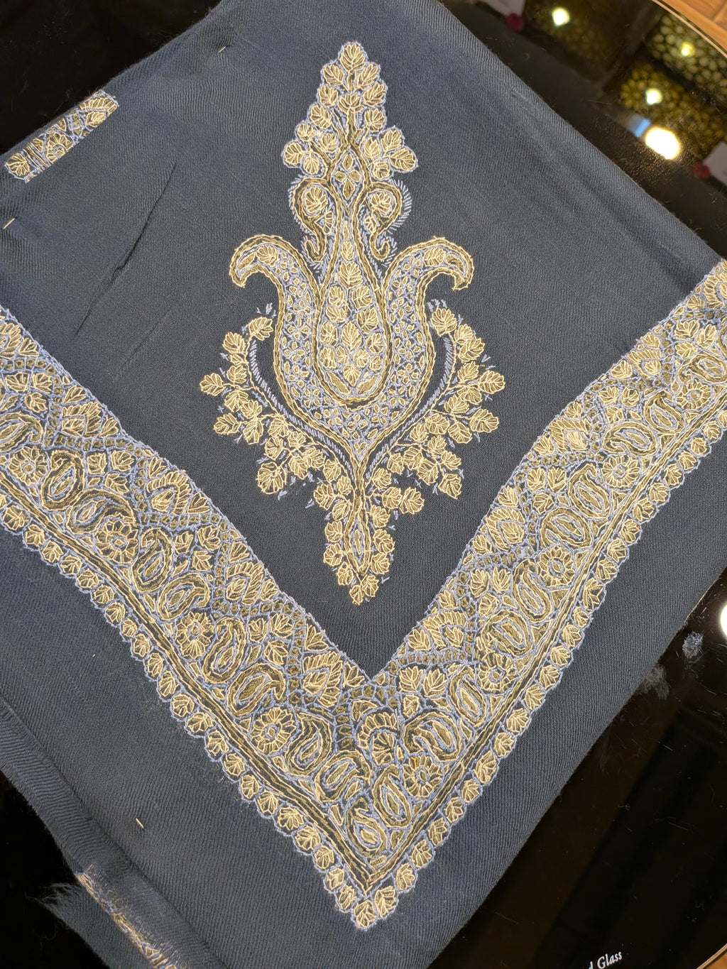 Luxury Kashmir Ghutra shawl-Hand Embroidered Men’s Headwear