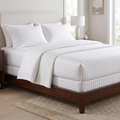 Premium plain stripes silky Duvet Set 6 Pcs