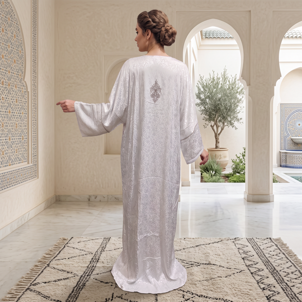 Free Size Elegant Silky Jacquard Kaftan Collection 6