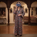 L-XL Kashmiri Embroidery woolen  long Jacket 56" Inches Length