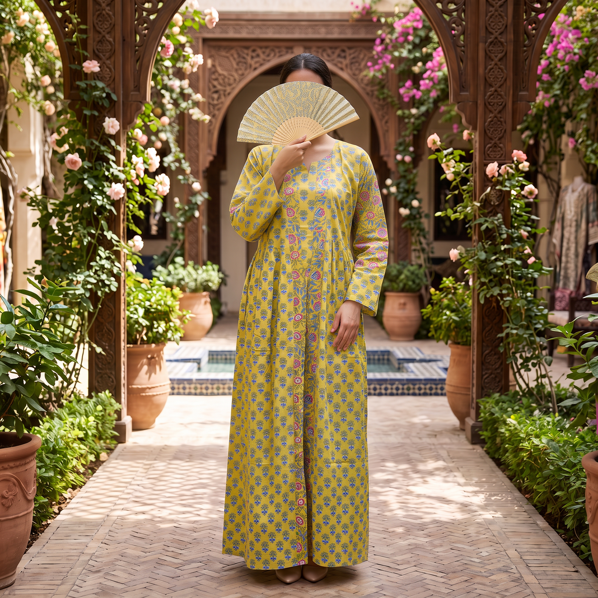 S/M Cotton Abaya & Inner Set length 57” Long