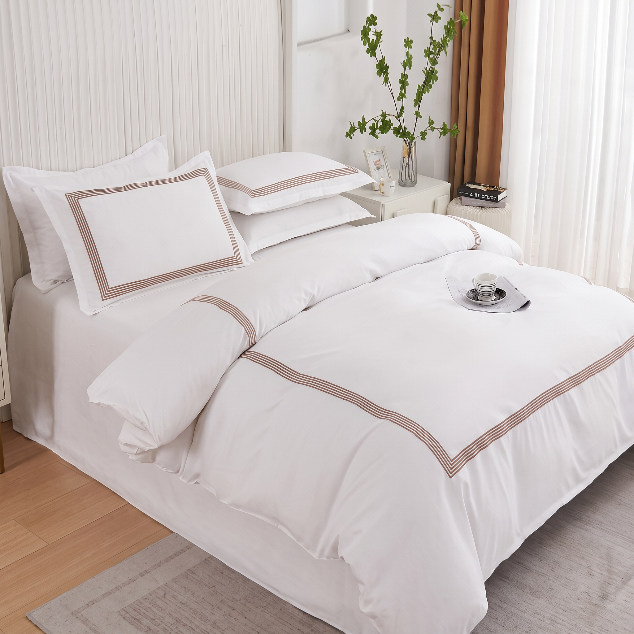 Premium Embroidered Duvet Set 6 Pcs