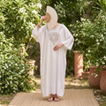 Silky Jacquard Kaftan Elegant Free-Size Luxury Abaya
