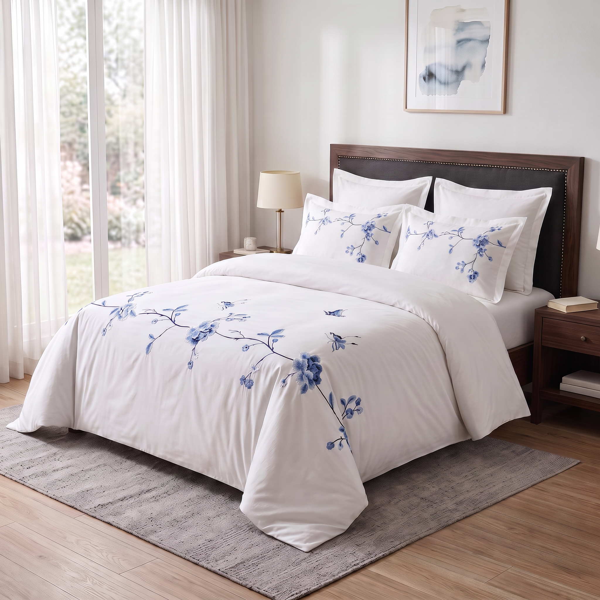 Premium Embroidered Duvet Set 6 Pcs