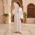 Silky Jacquard Kaftan Elegant Free-Size Luxury Abaya