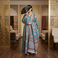 O-S Cotton Abaya & Inner with shaila Set length 57” Long