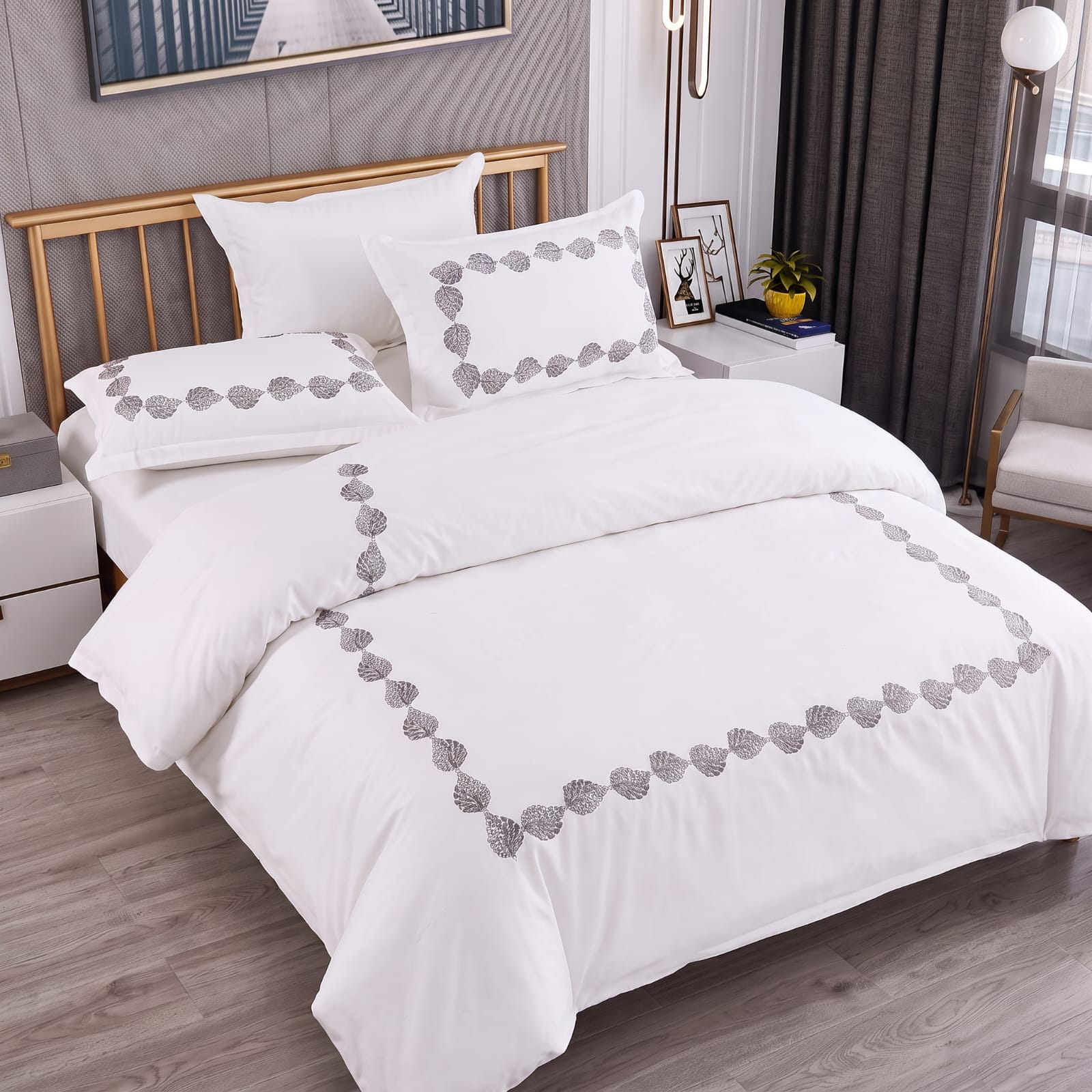 Premium Embroidered Duvet Set 6 Pcs