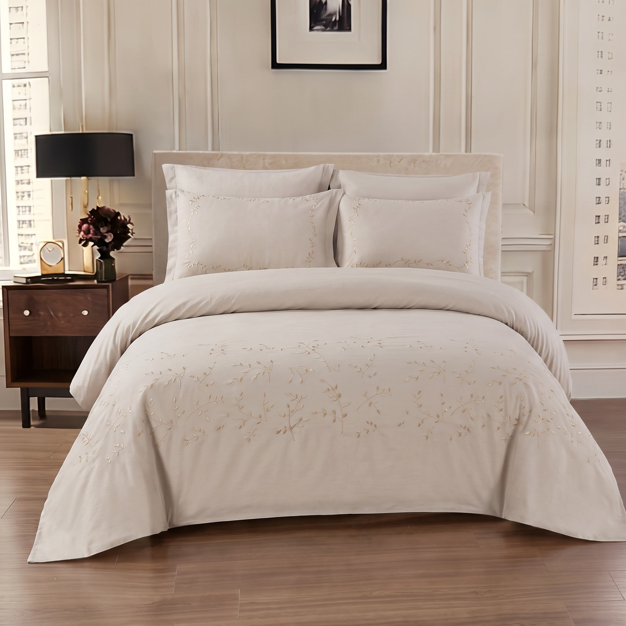 Premium Embroidered Duvet Set 6 Pcs