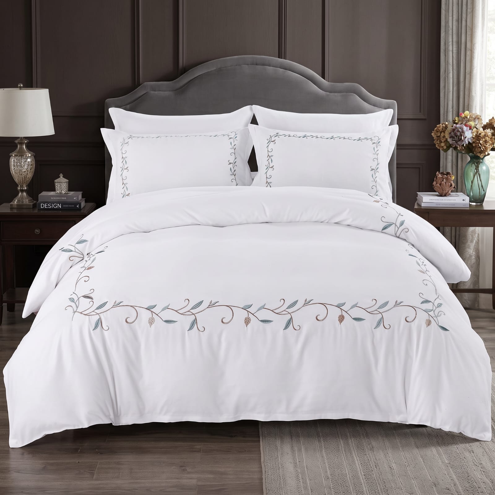Premium Embroidered Duvet Set 6 Pcs
