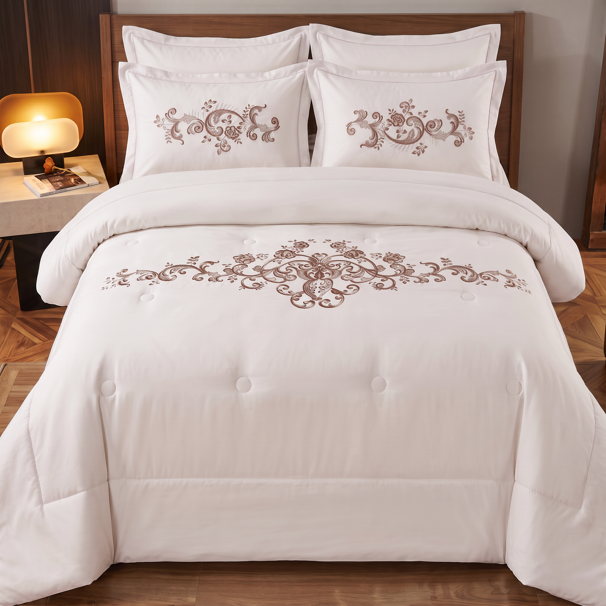 Premium Embroidered Duvet Set 6 Pcs