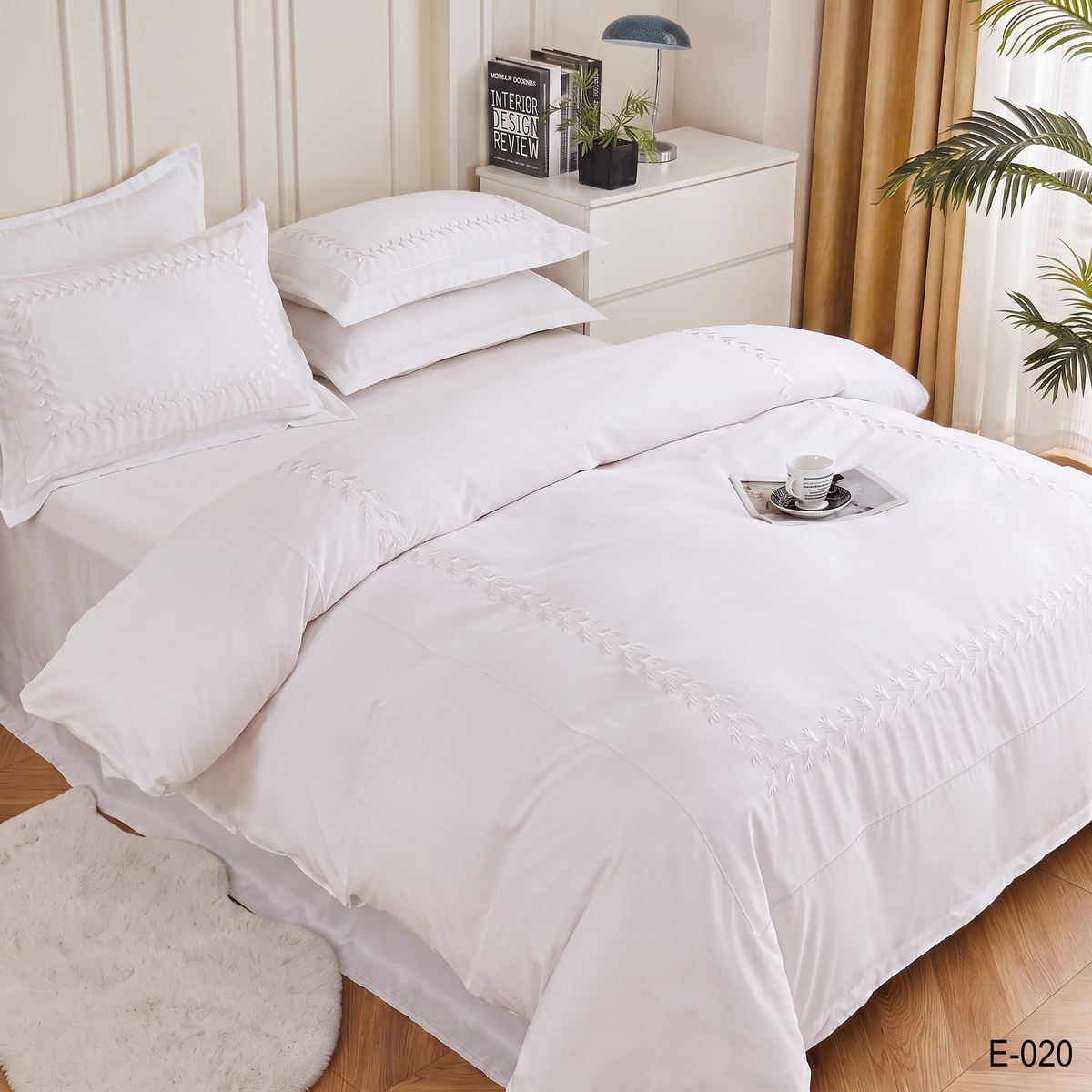 Premium Embroidered Quilt Duvet Set 6 Pcs, super king size