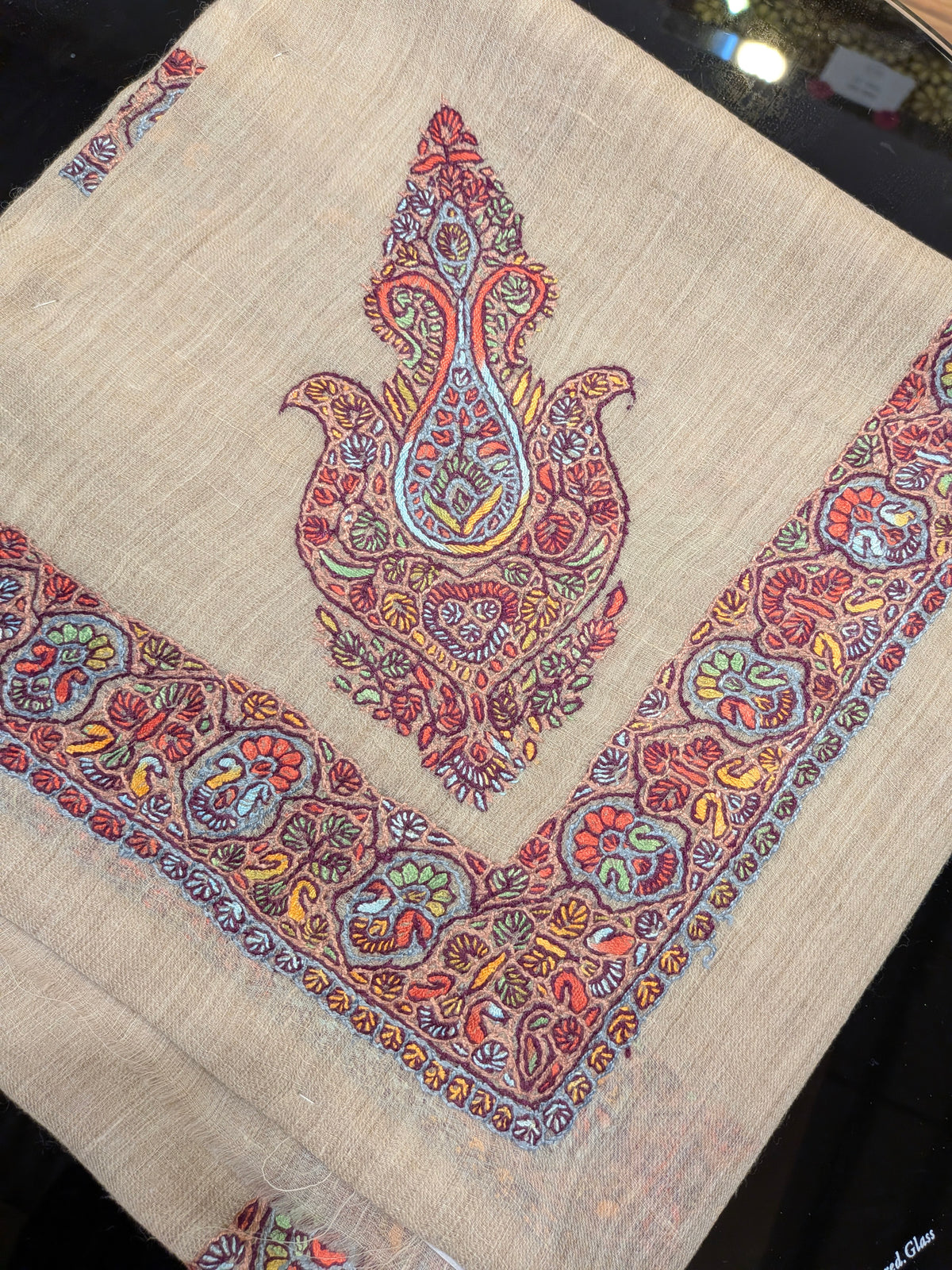 Luxury Kashmir Ghutra shawl-Hand Embroidered Men’s Headwear