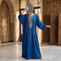 Silky Jacquard Kaftan Elegant Free-Size Luxury Abaya