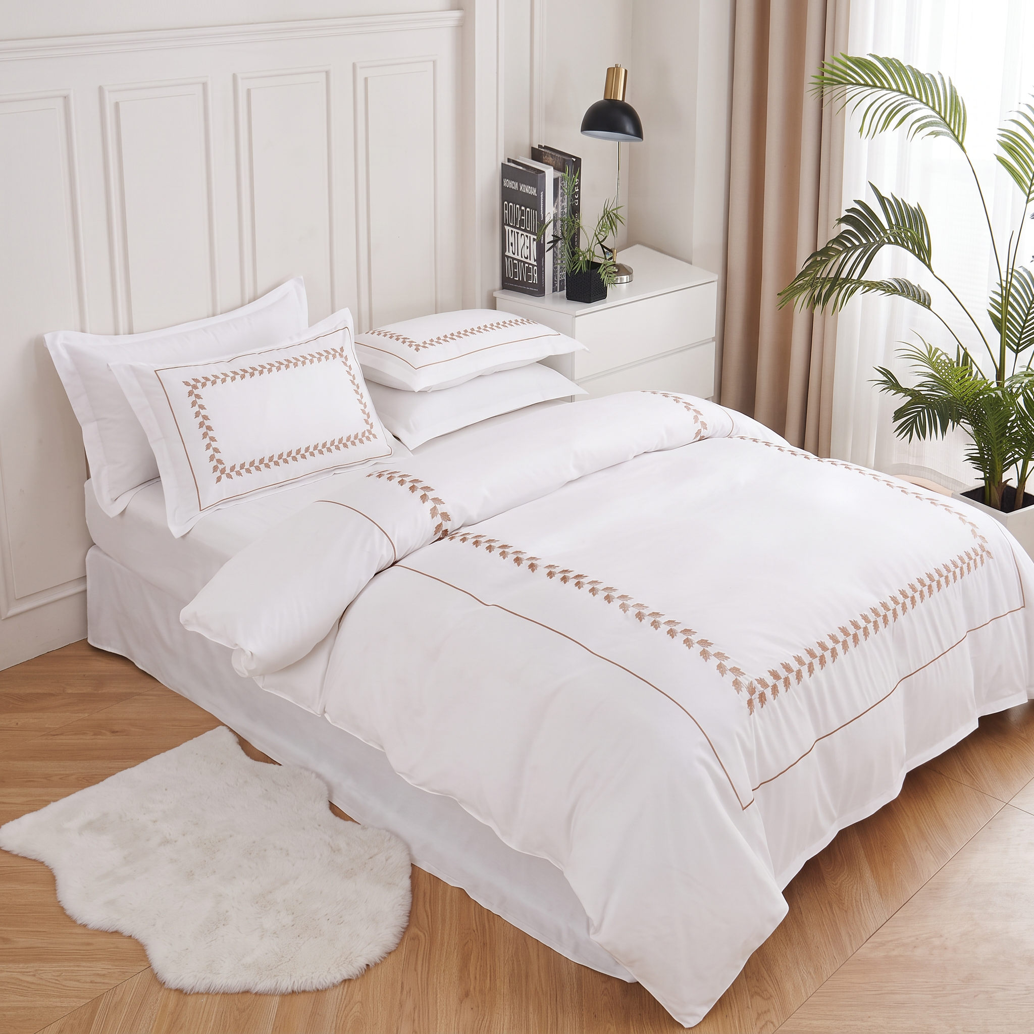 Premium Embroidered Duvet Set 6 Pcs