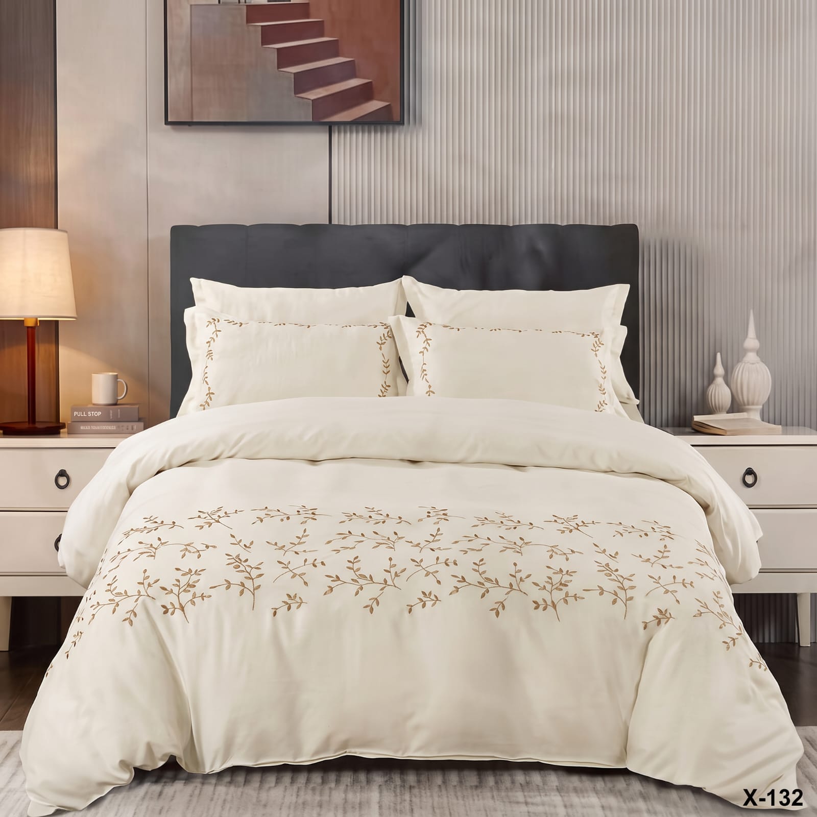 Premium Embroidered Duvet Set 6 Pcs