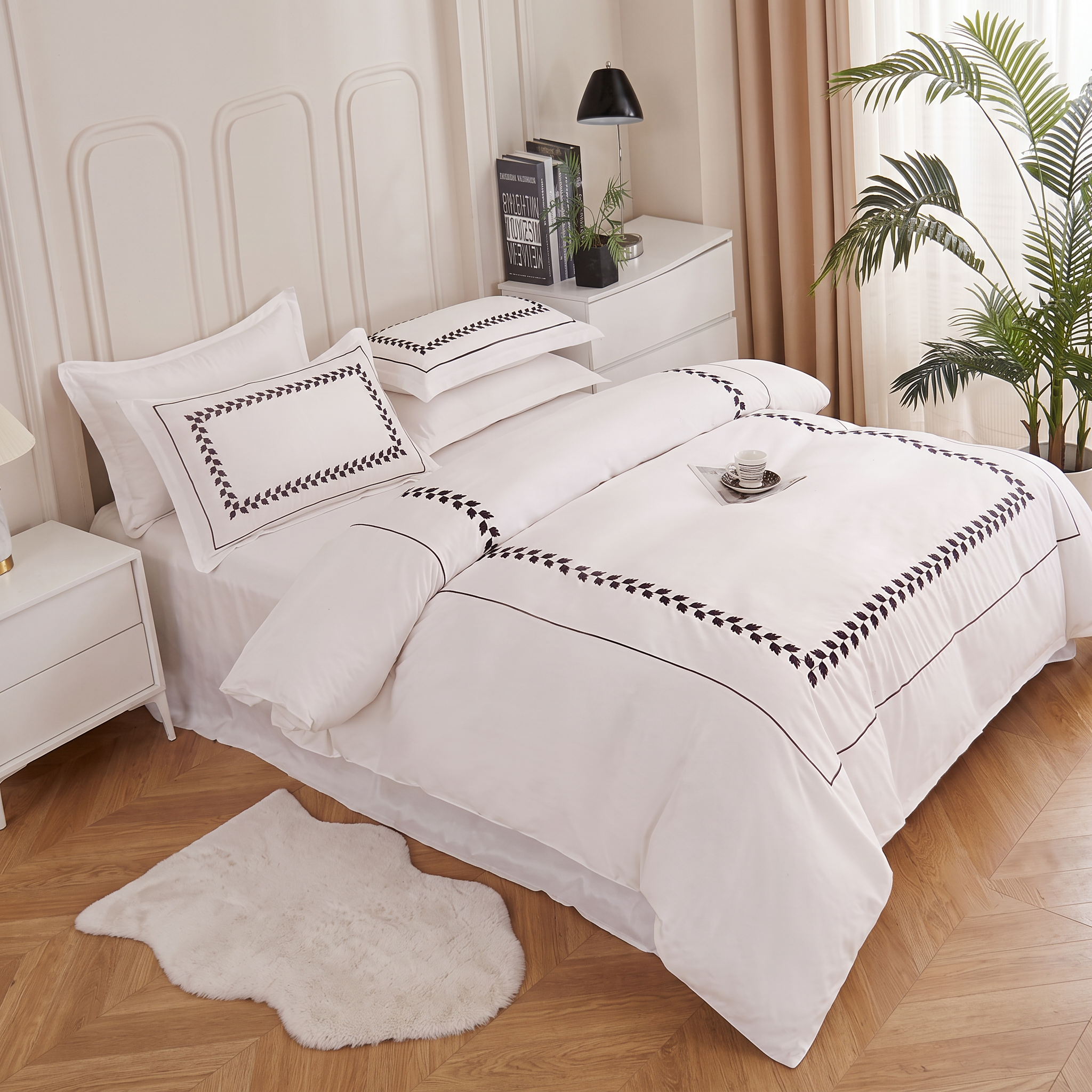 Premium Embroidered Duvet Set 6 Pcs