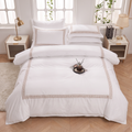 Premium Embroidered Quilt Duvet Set 6 Pcs, Super king size
