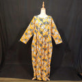 L-XL Ruby Cotton Printed Dress 57" Long Jalabiya