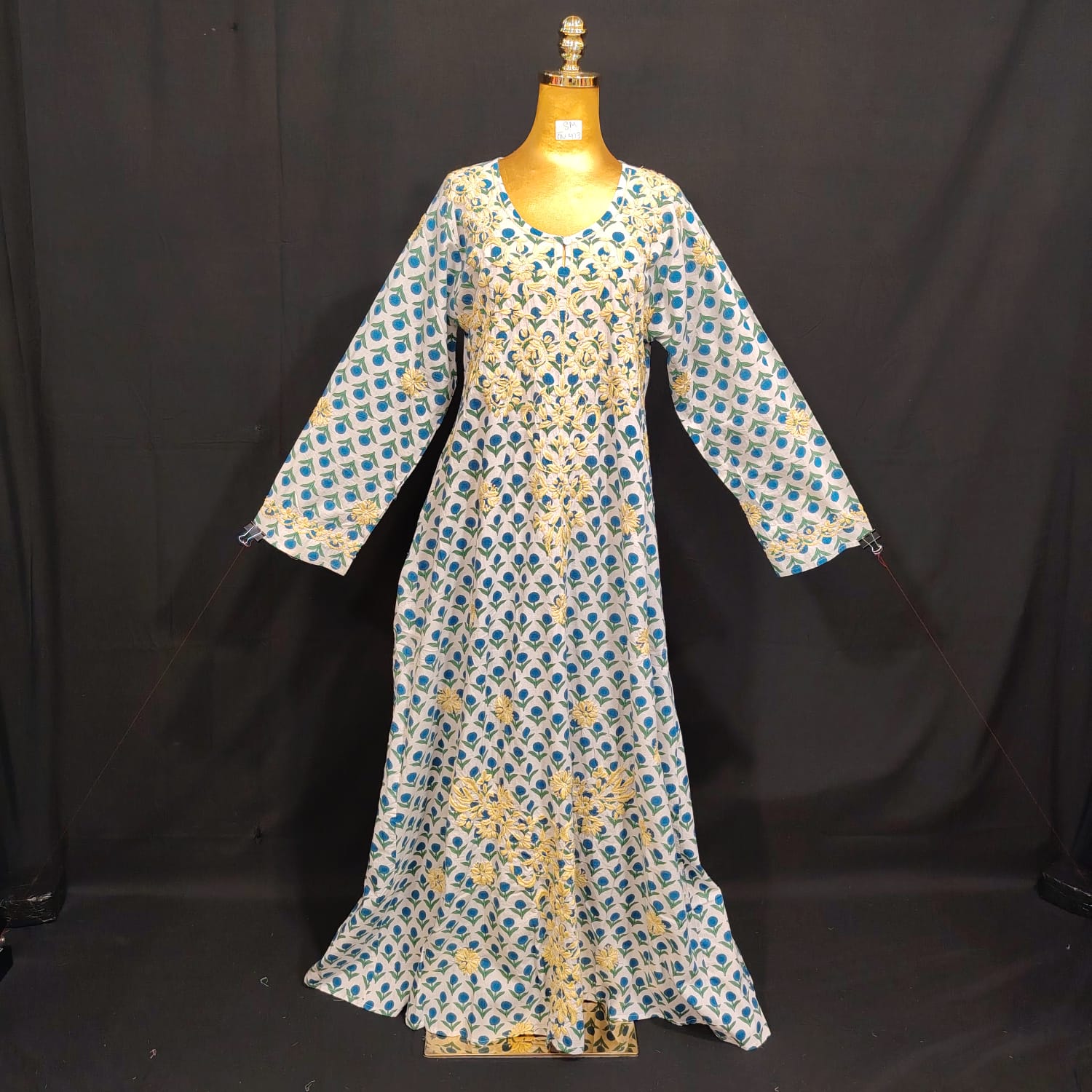 S/M Special Printed Cotton Dress 57" Long Jalabiya