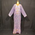 2XL-3XL Special Printed Cotton Dress 57" Long Jalabiya