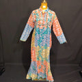S/M Sofi Printed Cotton Dress 57" Long Jalabiya