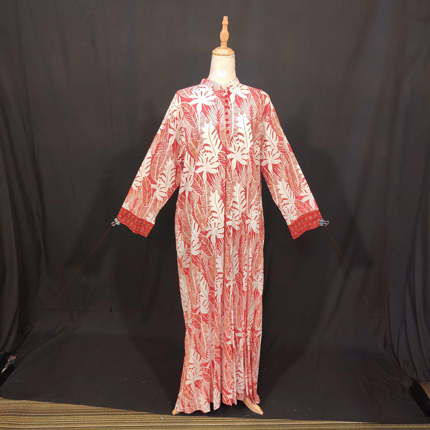 2XL-3XL Sofi Printed Cotton Dress 57" Long Jalabiya