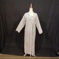 L-XL Sparrow Cotton Printed Dress 57" Long Jalabiya