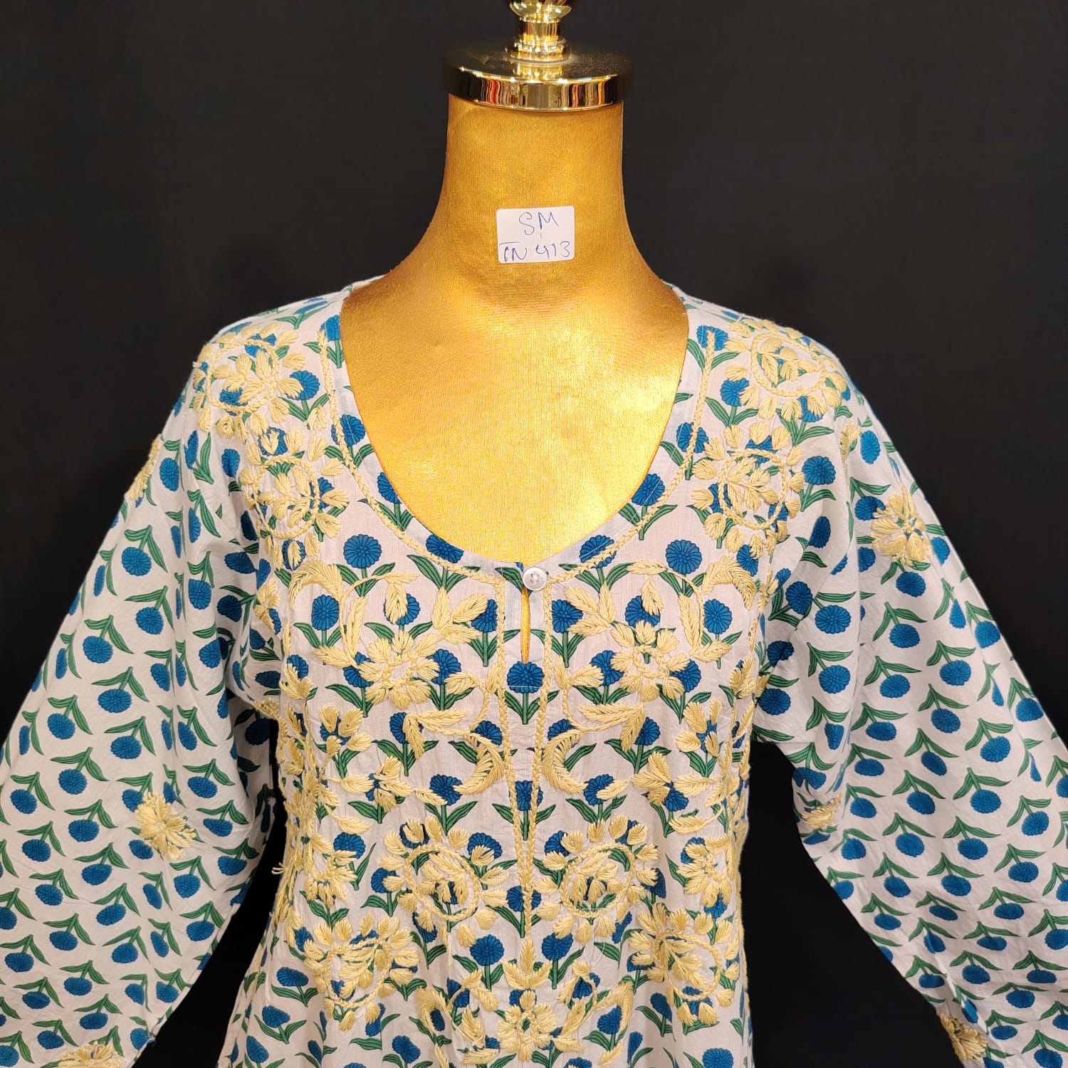S/M Special Printed Cotton Dress 57" Long Jalabiya