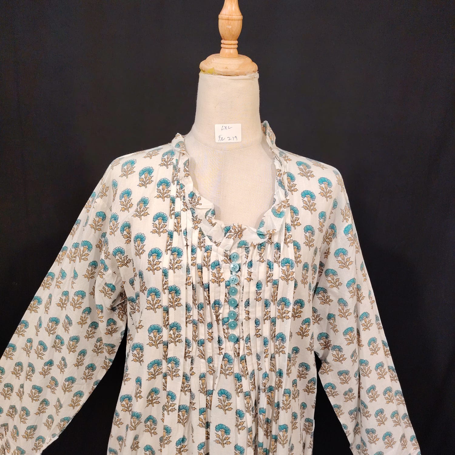 L-XL Sparrow Cotton Printed Dress 57" Long Jalabiya