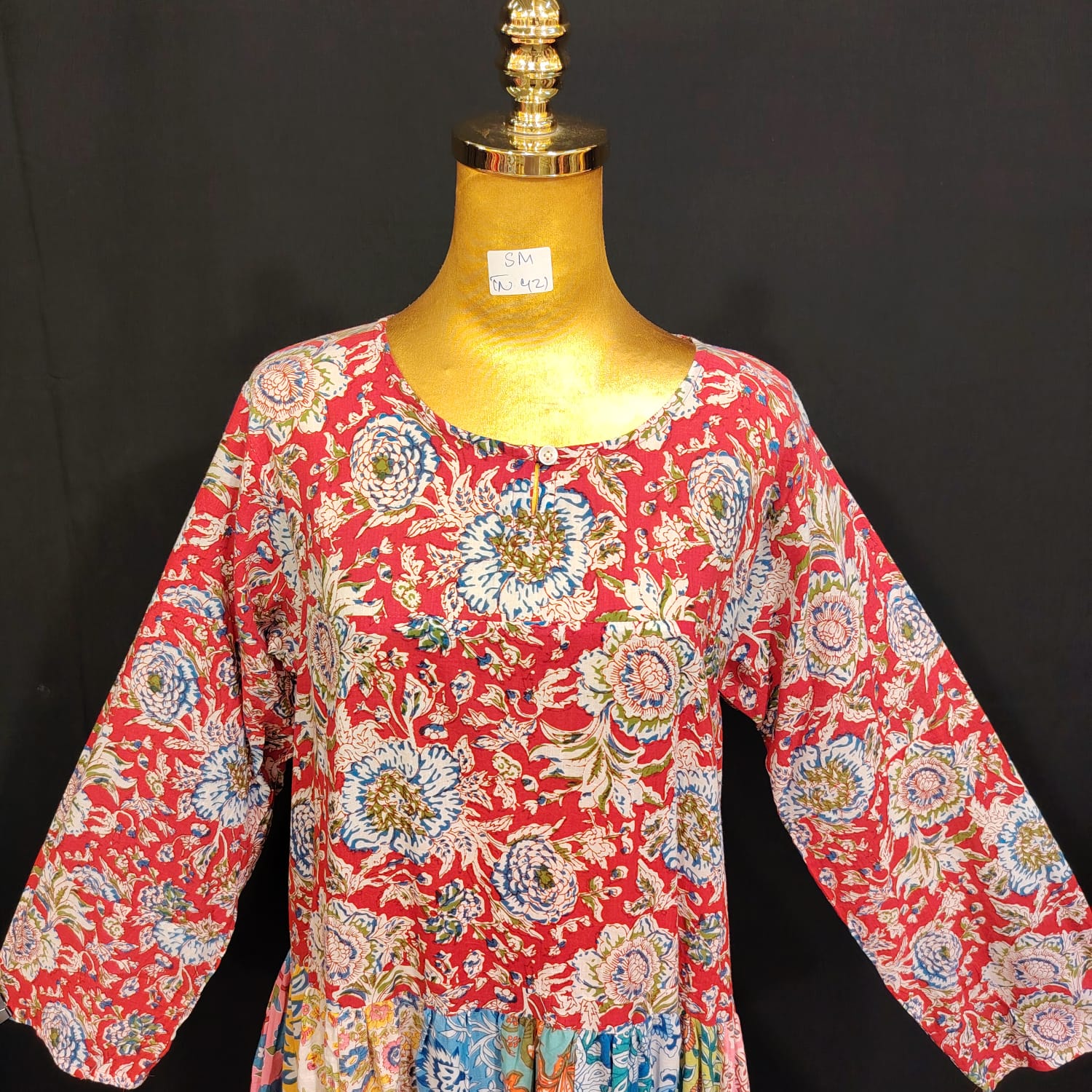 S/M Special Printed Cotton Dress 57" Long Jalabiya