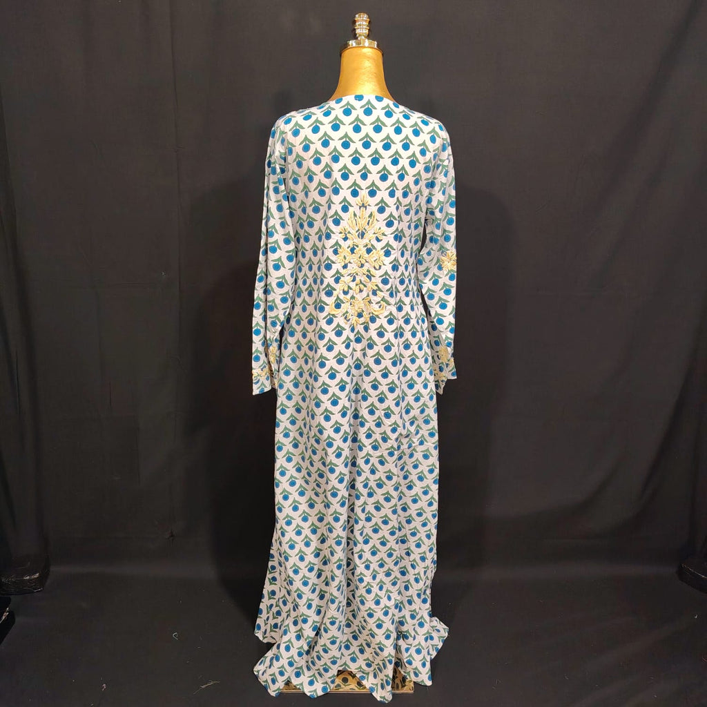 S/M Special Printed Cotton Dress 57" Long Jalabiya