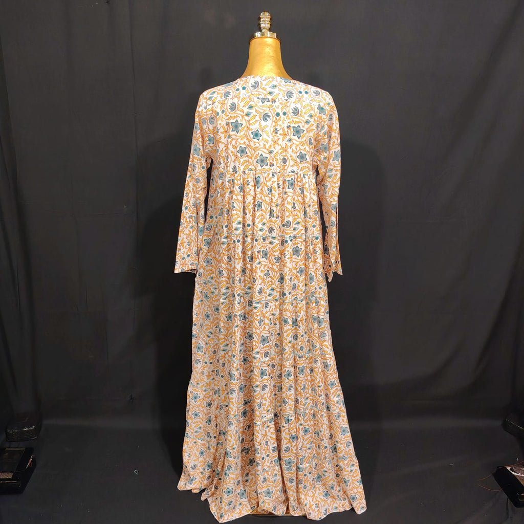 S/M Special Printed Cotton Dress 57" Long Jalabiya