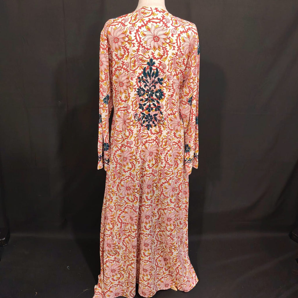 S/M Special Printed Cotton Dress 57" Long Jalabiya