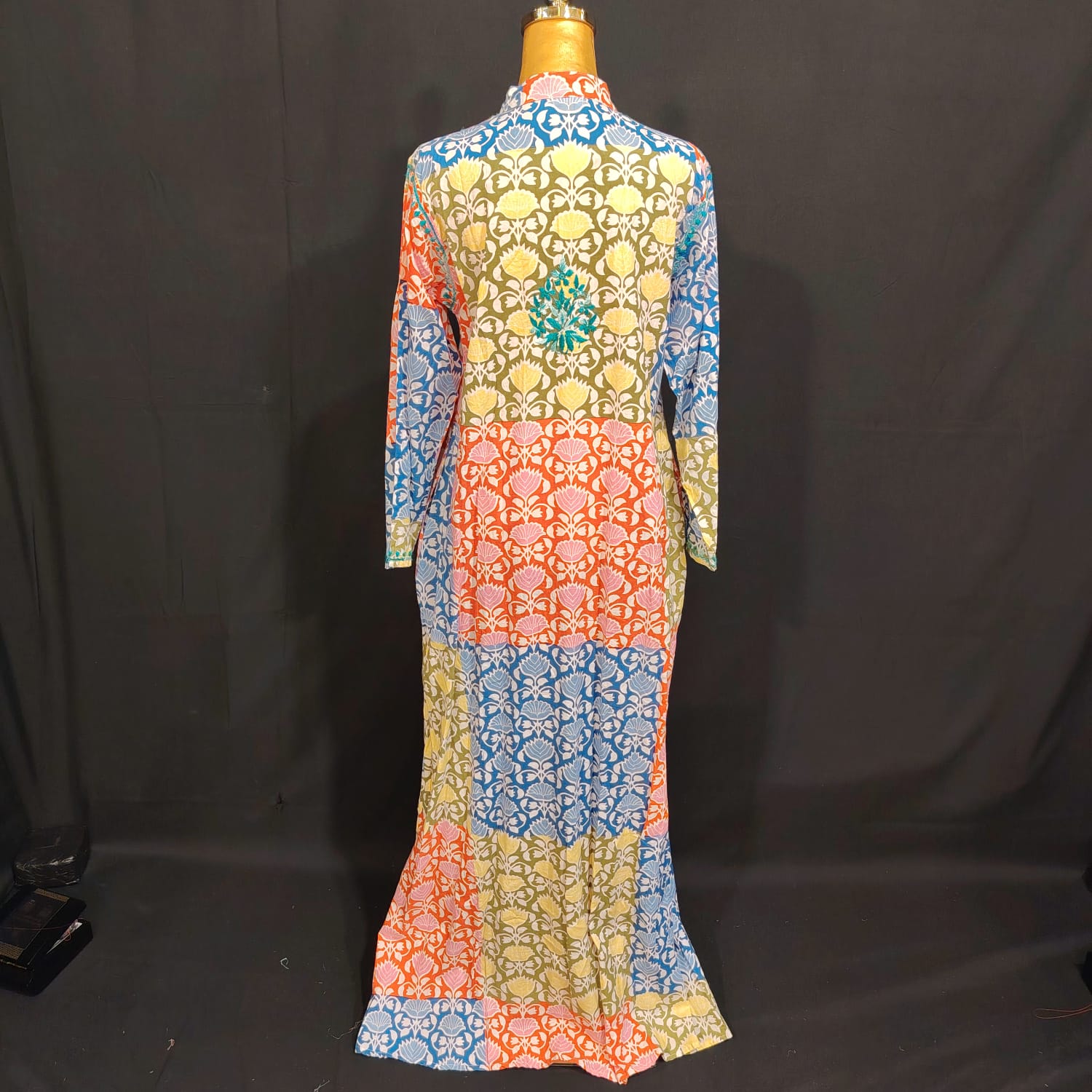 S/M Sofi Printed Cotton Dress 57" Long Jalabiya