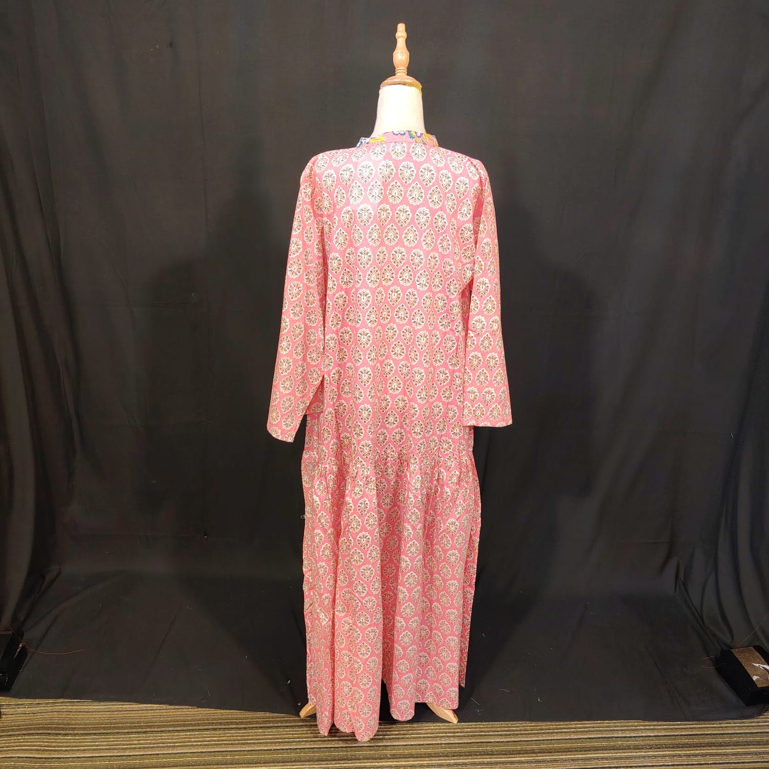 L-XL Safia Cotton Printed Dress 57" Long Jalabiya