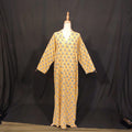 2XL-3XL Teena Printed Cotton Dress 57" Long Jalabiya