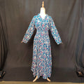 S-M Yuasa Cotton Printed Dress 57" Long Jalabiya