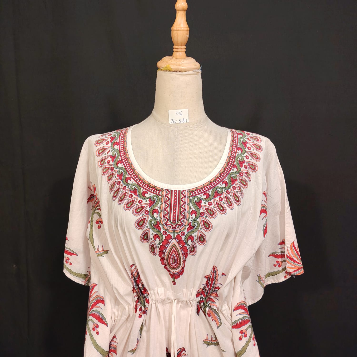 Free size Farasah Printed Cotton Dress 57" Long Jalabiya