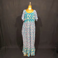 2XL-3XL Zeba Printed Cotton Dress 57" Long Jalabiya