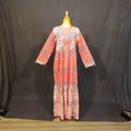 L-XL Zahida Cotton Printed Dress 57" Long Jalabiya