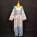 4XL-5XL Zahida Printed Cotton Dress 57" Long Jalabiya