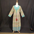 S-M Zaria Cotton Printed Dress 57" Long Jalabiya