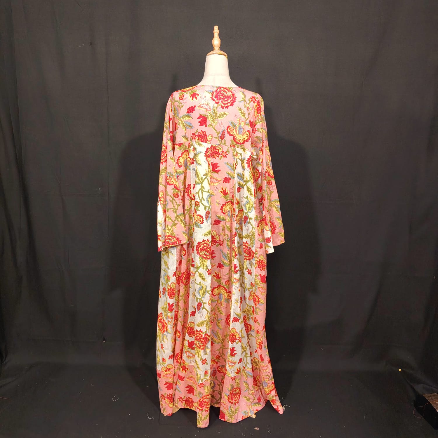 2XL-3XL Zahida Printed Cotton Dress 57" Long Jalabiya